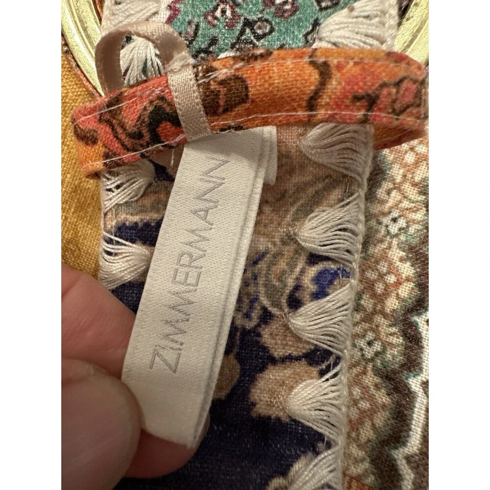 ZIMMERMANN patchwork mini dress ZIM 0 / US 2 Summer Línen‎ Blend